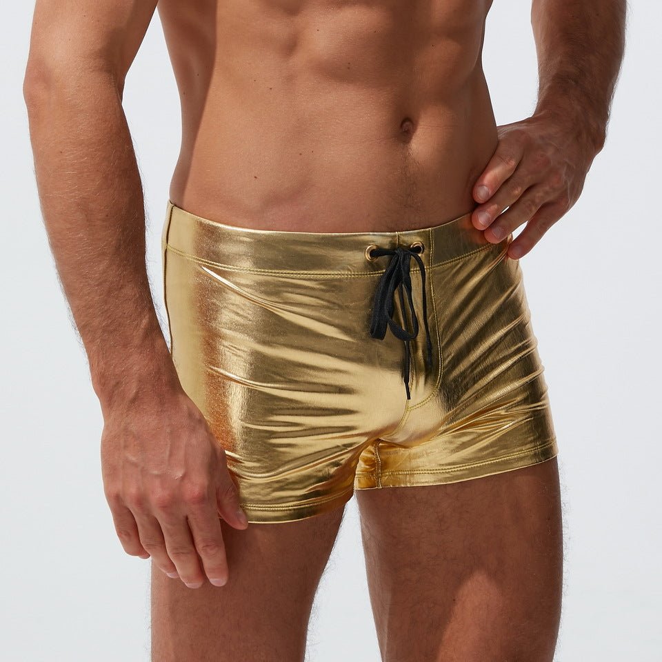 Metallic Square Cut Swim Trunks | dmunderwear variant image