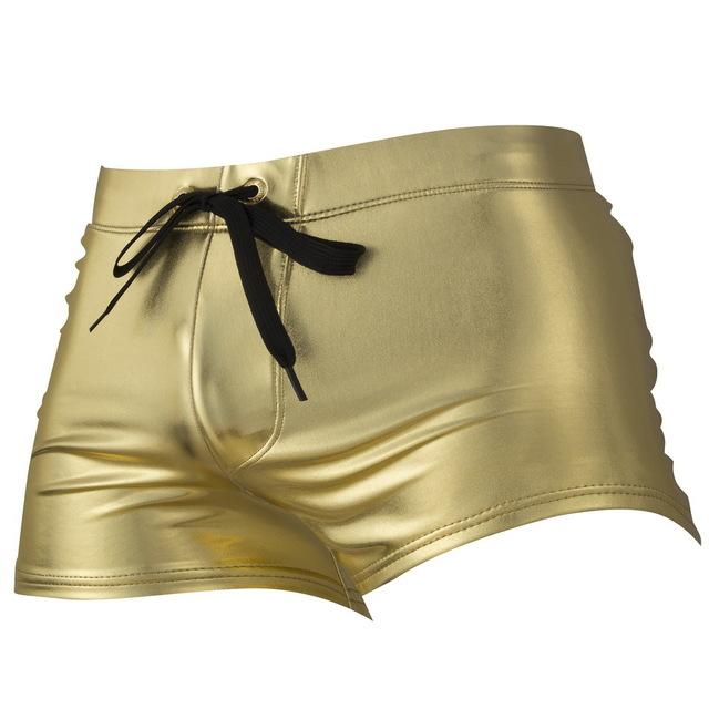 Metallic Square Cut Swim Trunks | dmunderwear detail image 5