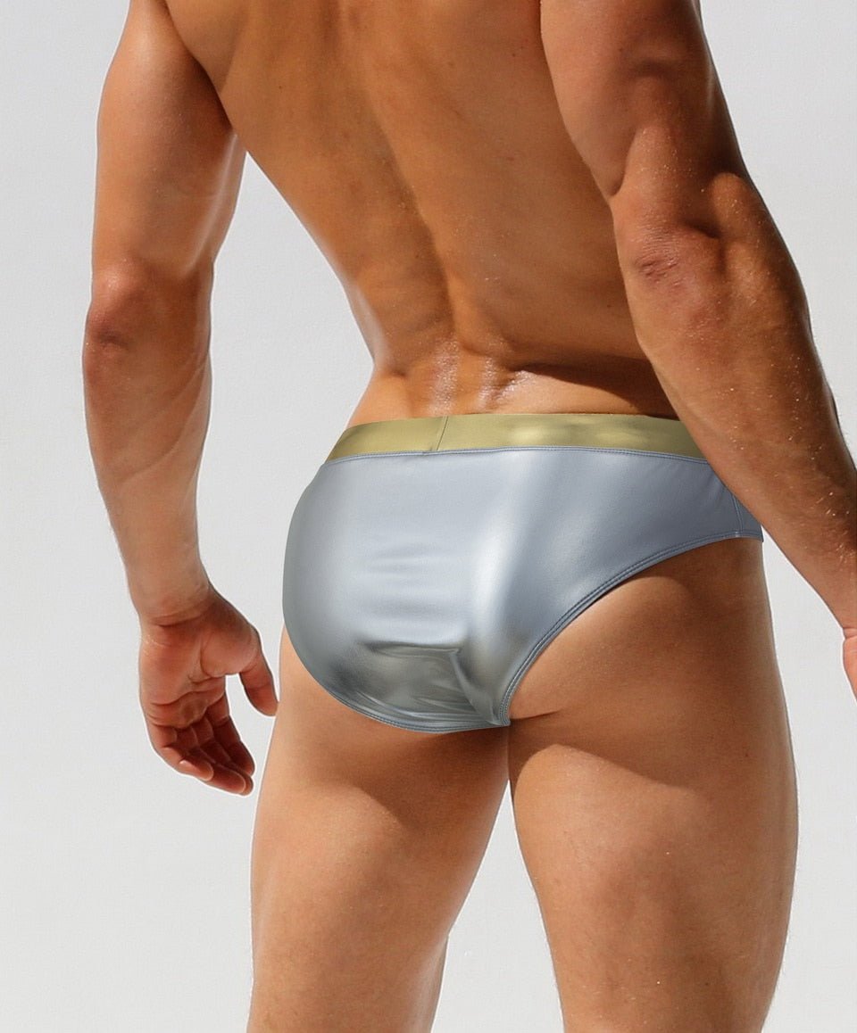 Metallic Two-toned Swim Briefs | dmunderwear detail image 8