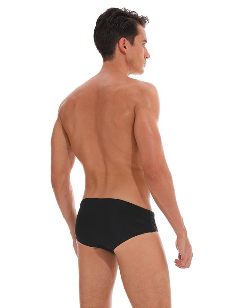 Midnight Black Swim Briefs | dmunderwear detail image 3