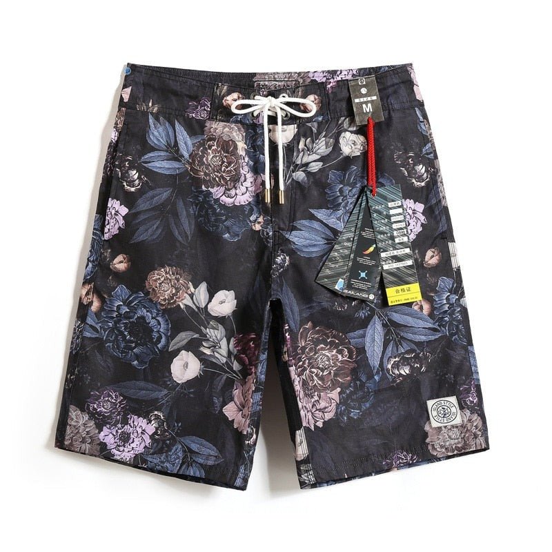 Midnight Blossom Bermuda Board Shorts | dmunderwear