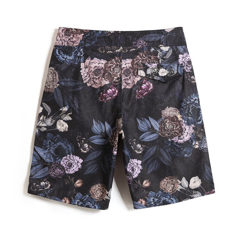 Midnight Blossom Bermuda Board Shorts | dmunderwear detail image 2