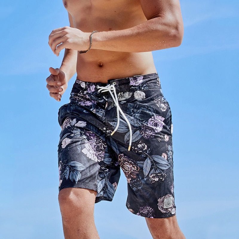 Midnight Blossom Bermuda Board Shorts | dmunderwear detail image 5