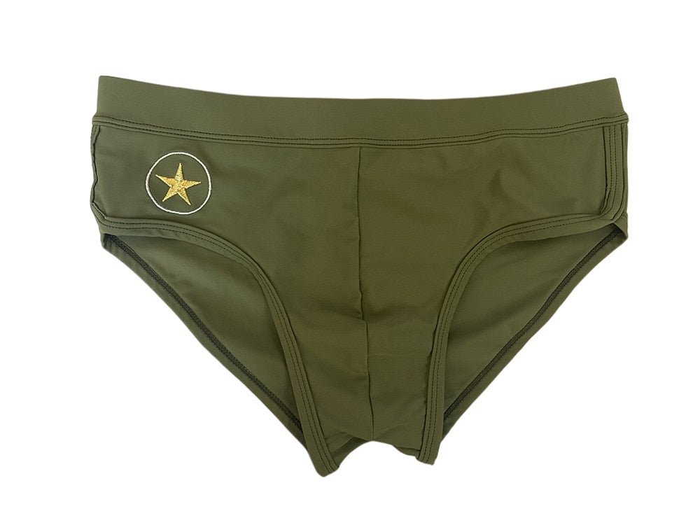 Military Star Swim Briefs | dmunderwear detail image 10