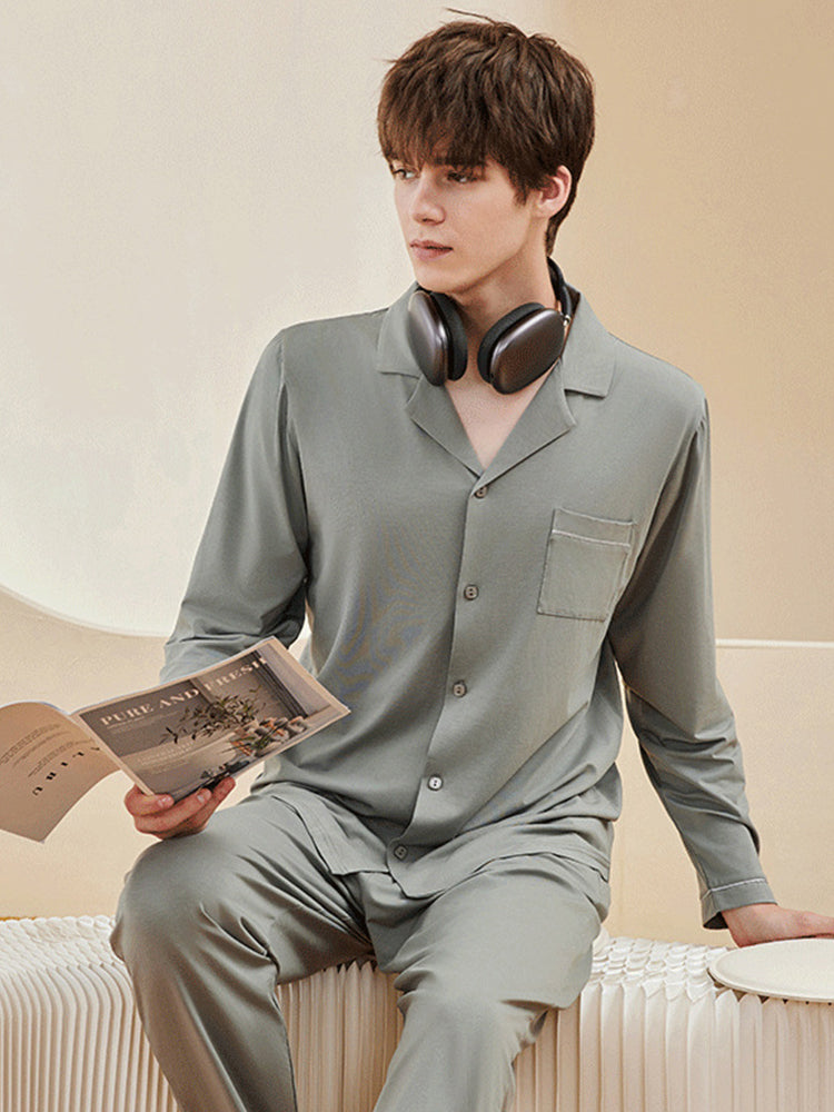 Modal Cotton Comfortable Couple Pajamas Set | dmunderwear variant image