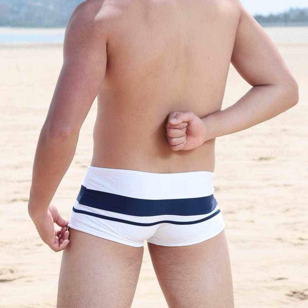 Nautical Stripe Swim Trunks | dmunderwear detail image 3