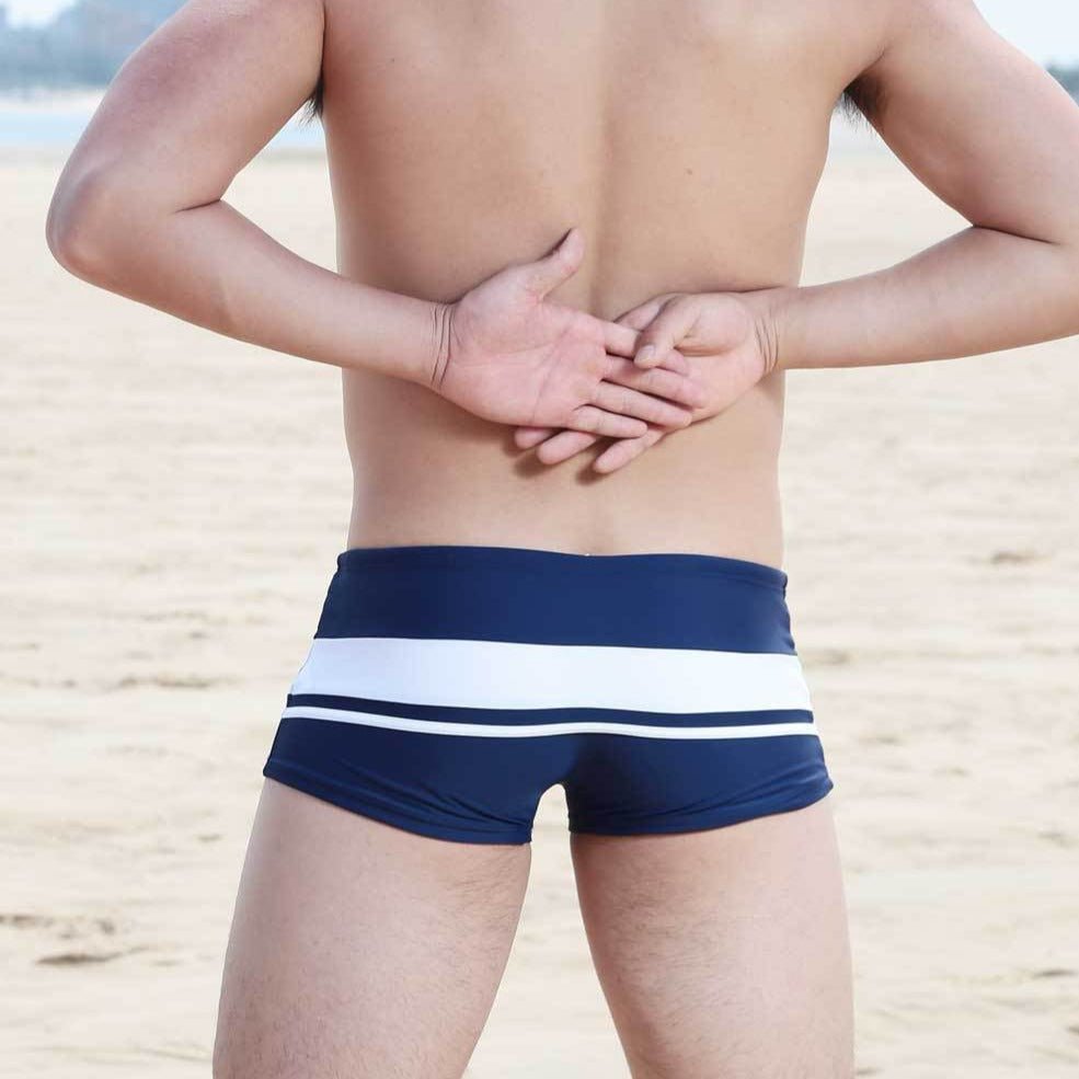 Nautical Stripe Swim Trunks | dmunderwear detail image 7