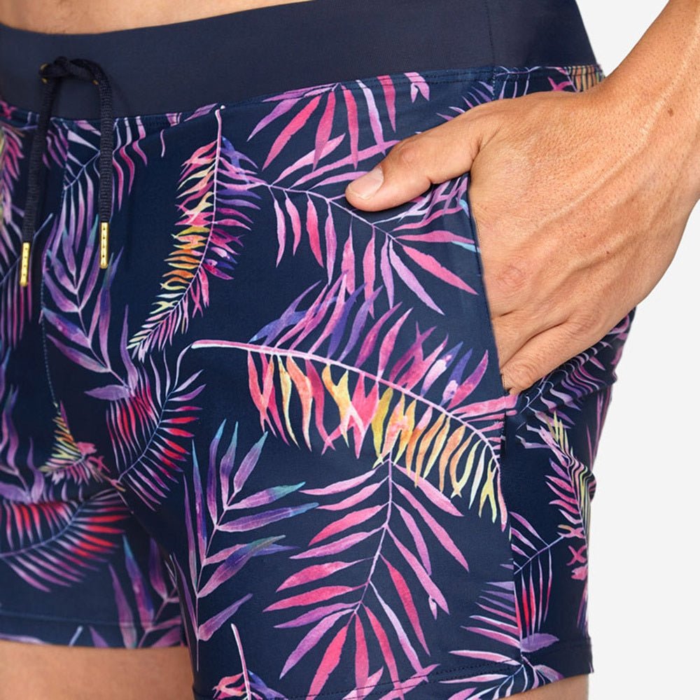 Neon Fronds Swim Trunks | dmunderwear detail image 3