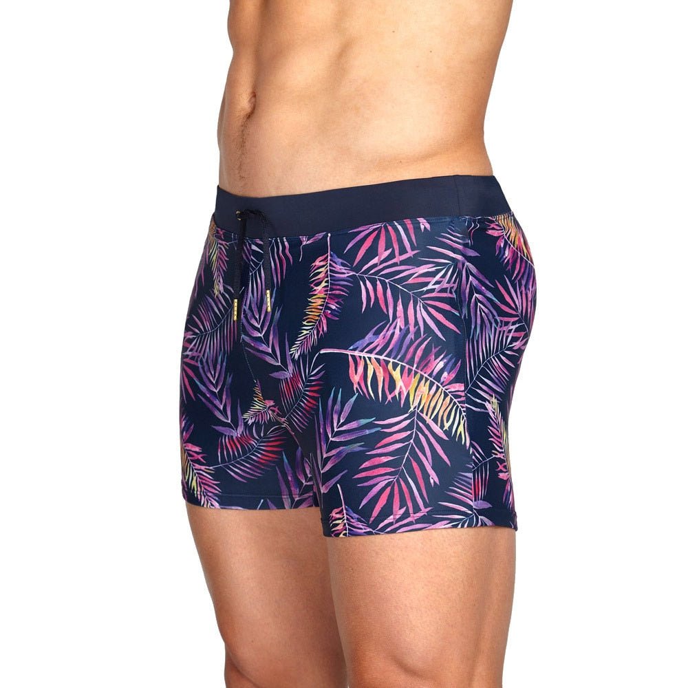 Neon Fronds Swim Trunks | dmunderwear detail image 4