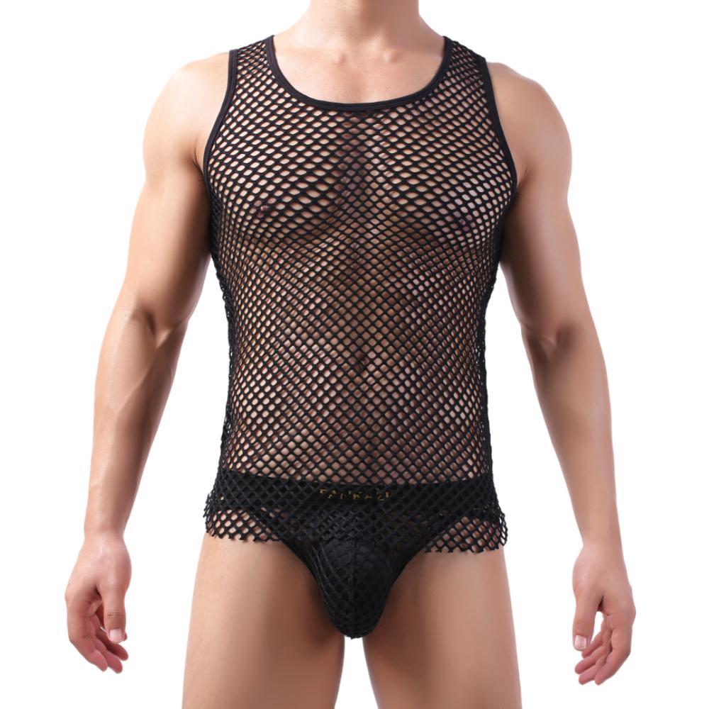 Nightlife Fishnet Tank | dmunderwear variant image