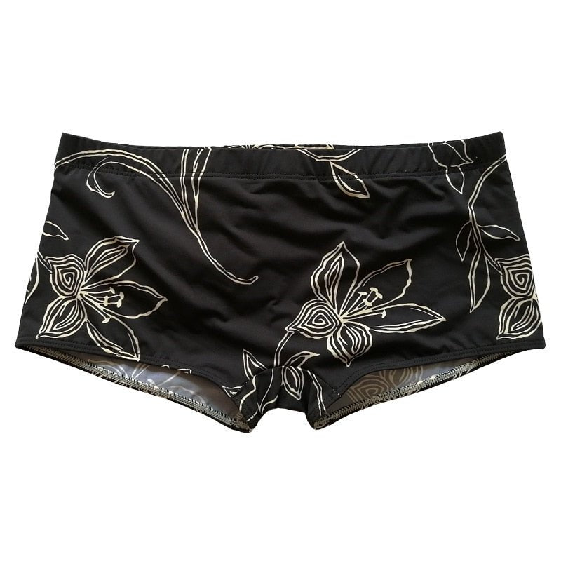 Noir Flower Swim Trunks | dmunderwear detail image 4