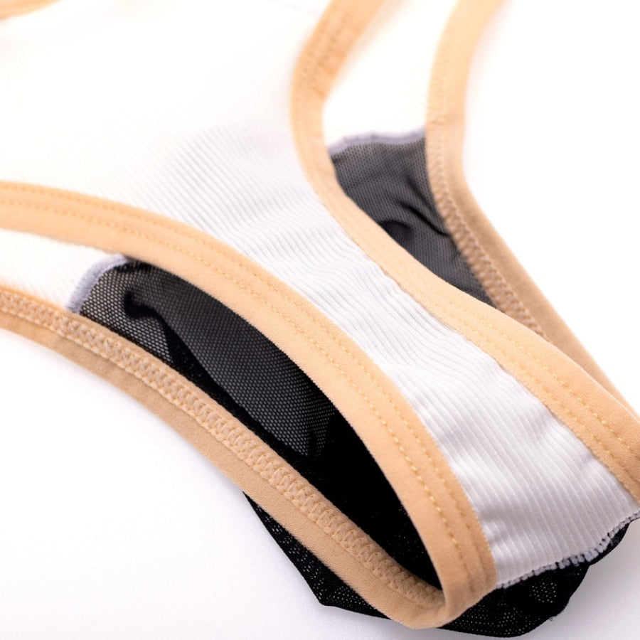 Oasis Sheer Pouch Thong | dmunderwear detail image 3