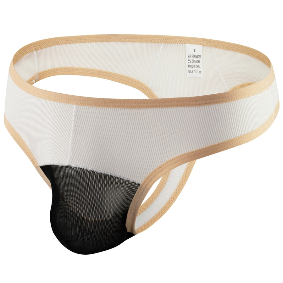 Oasis Sheer Pouch Thong | dmunderwear detail image 6