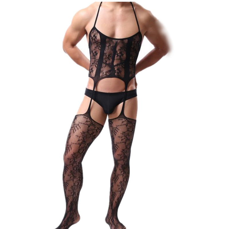 Own Your Sissy Fishnet Lingerie For Men | dmunderwear detail image 11