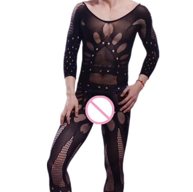 Own Your Sissy Fishnet Lingerie For Men | dmunderwear detail image 13