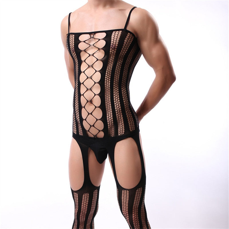 Own Your Sissy Fishnet Lingerie For Men | dmunderwear detail image 19