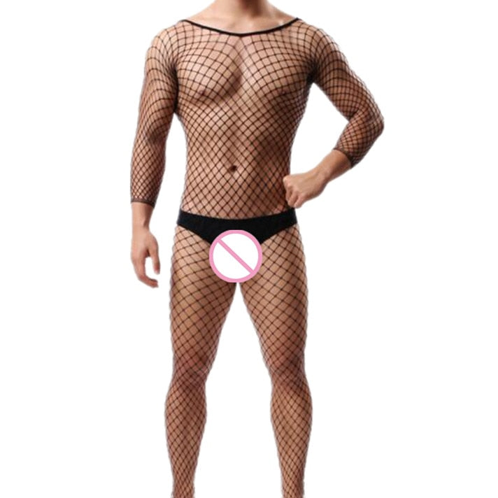 Own Your Sissy Fishnet Lingerie For Men | dmunderwear detail image 4