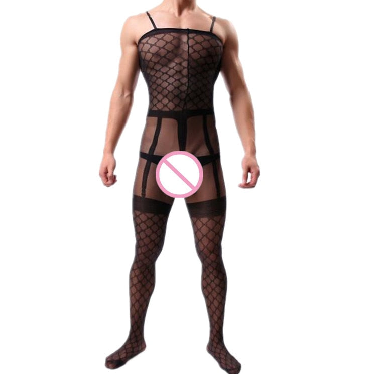 Own Your Sissy Fishnet Lingerie For Men | dmunderwear detail image 6