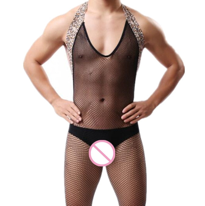 Own Your Sissy Fishnet Lingerie For Men | dmunderwear detail image 7