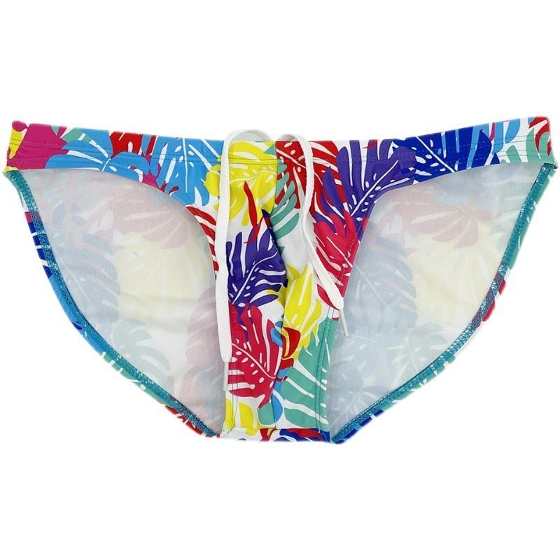ORVLS Pastel Flowers Skinny Swim Briefs | dmunderwear detail image 3