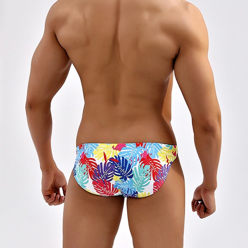 ORVLS Pastel Flowers Skinny Swim Briefs | dmunderwear detail image 5