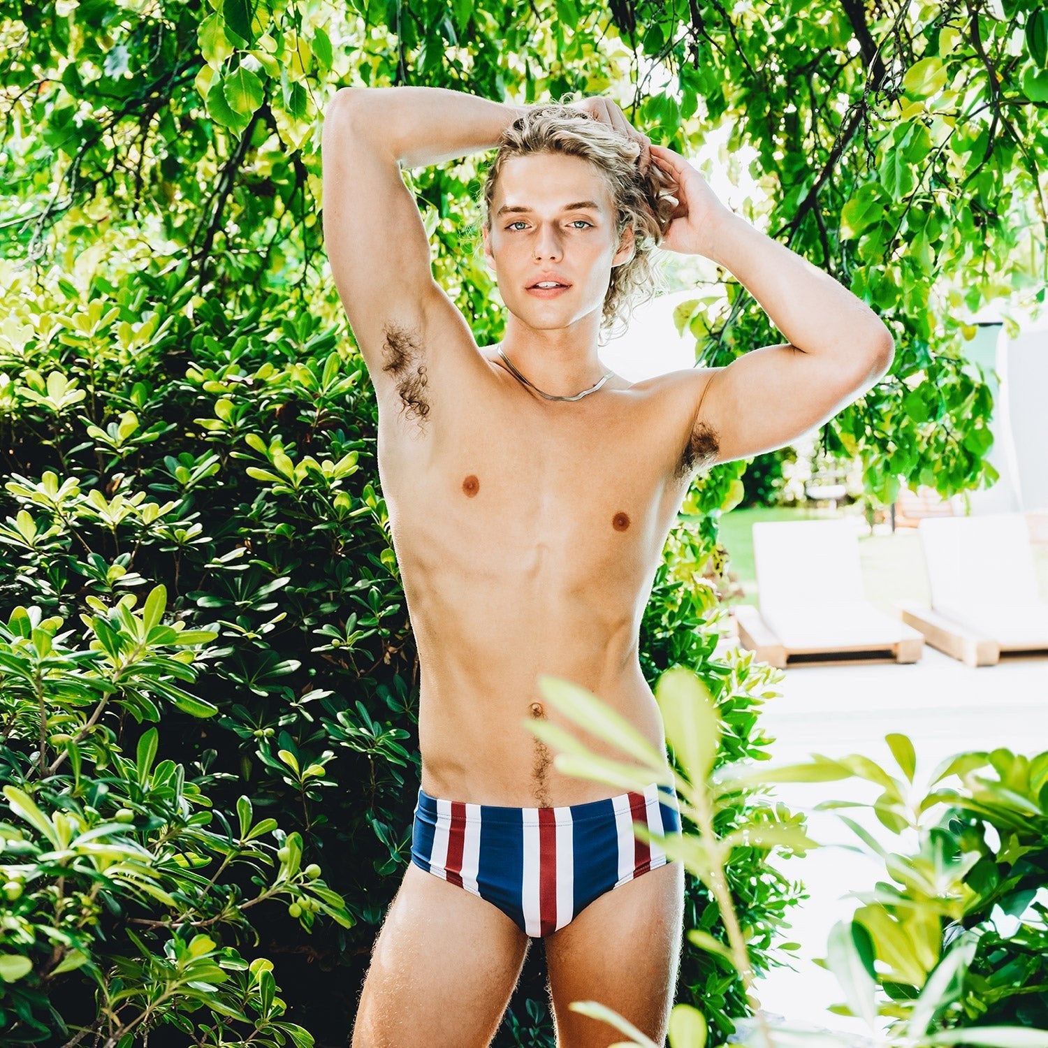 ORVLS Patriotic Striped Swim Briefs | dmunderwear variant image