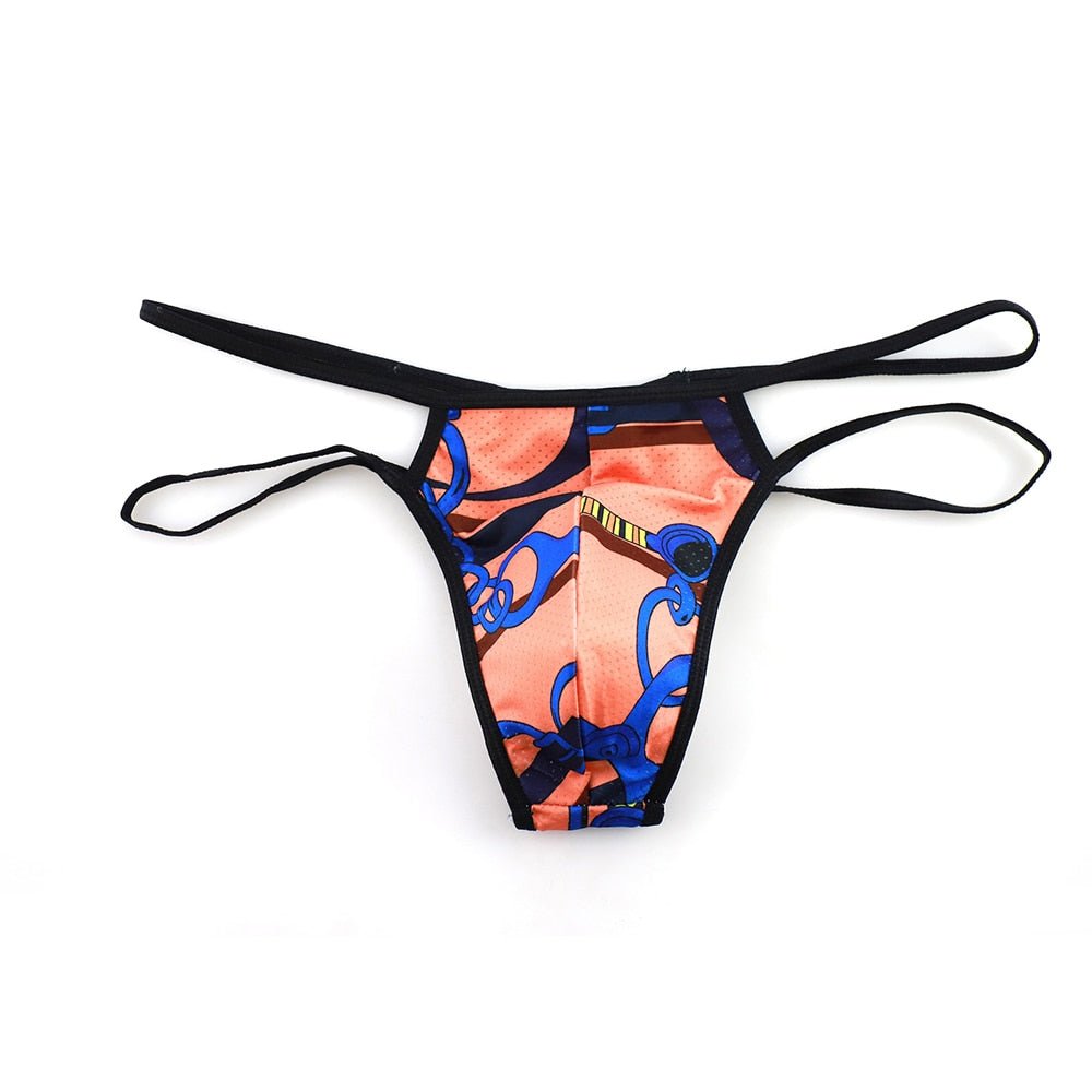 Patterned No Show Thong | dmunderwear detail image 5