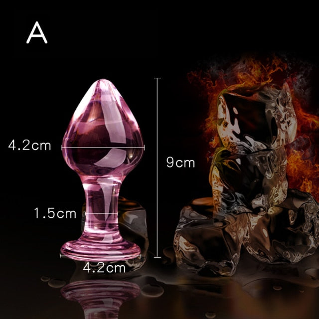 Pink Glass Butt Plug | dmunderwear variant image