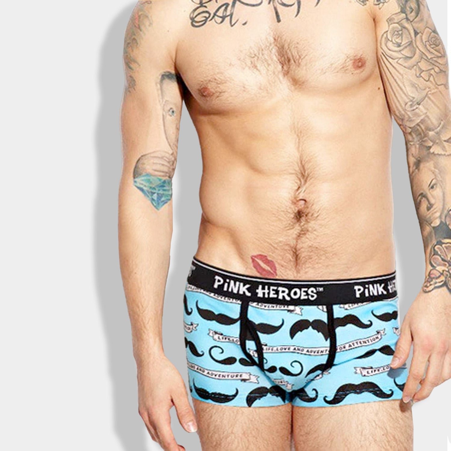 Pink Hero Infographic Boxers 4-Pack | dmunderwear detail image 3