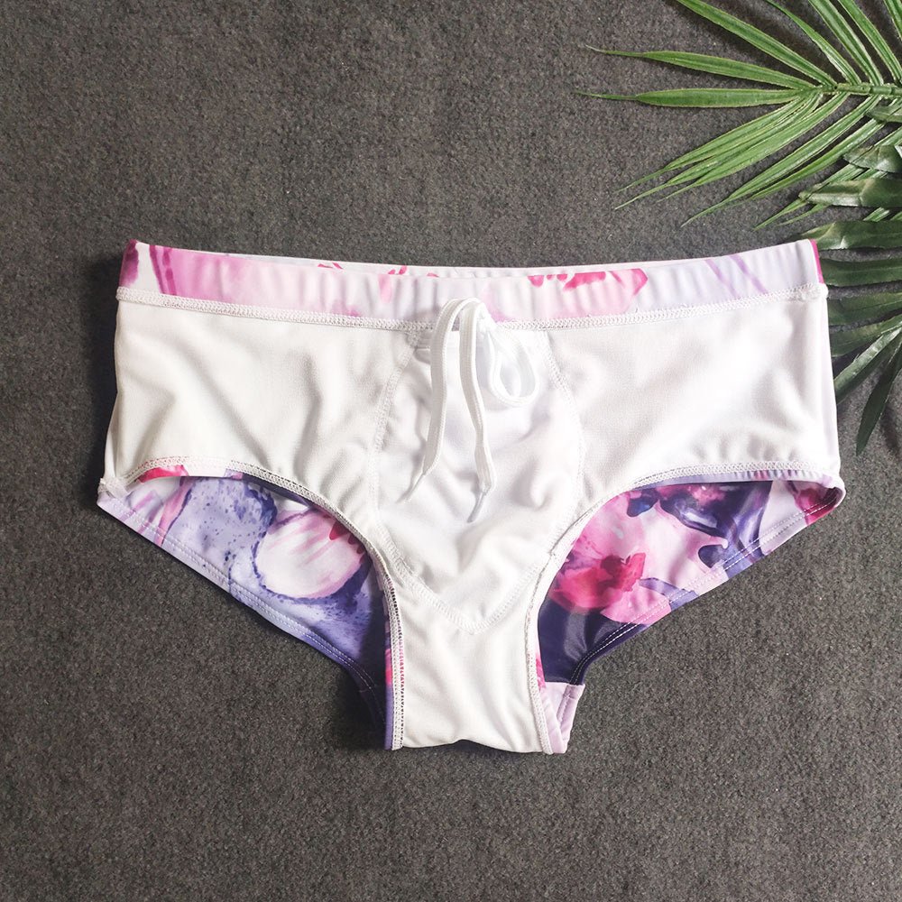 Pink Splatter Swim Briefs | dmunderwear detail image 8