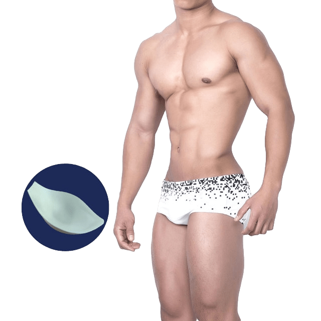 Pixel Square Swim Briefs | dmunderwear detail image 5