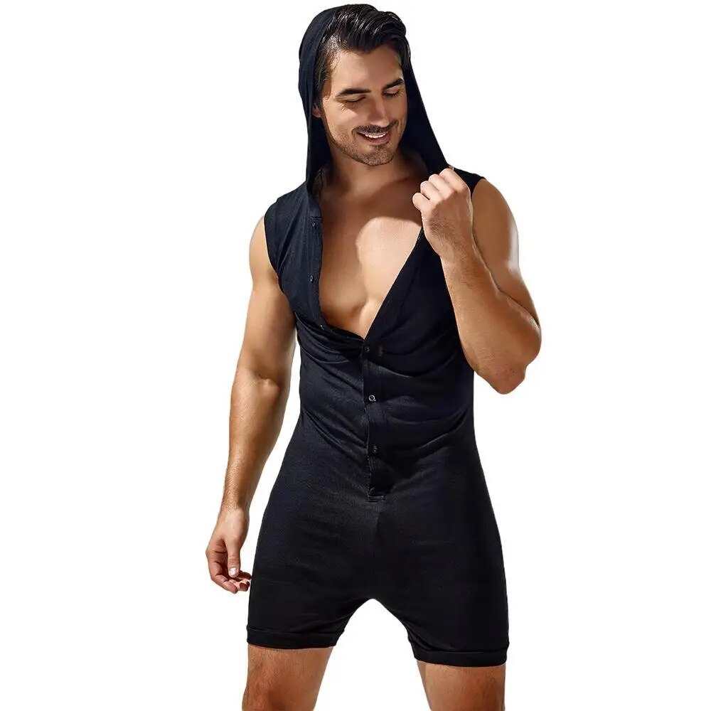 PJ Hooded Onesie | dmunderwear detail image 6