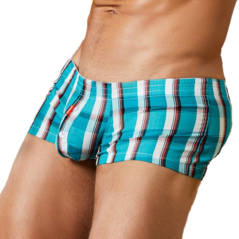 Pouched Plaid Lounge Boxers | dmunderwear