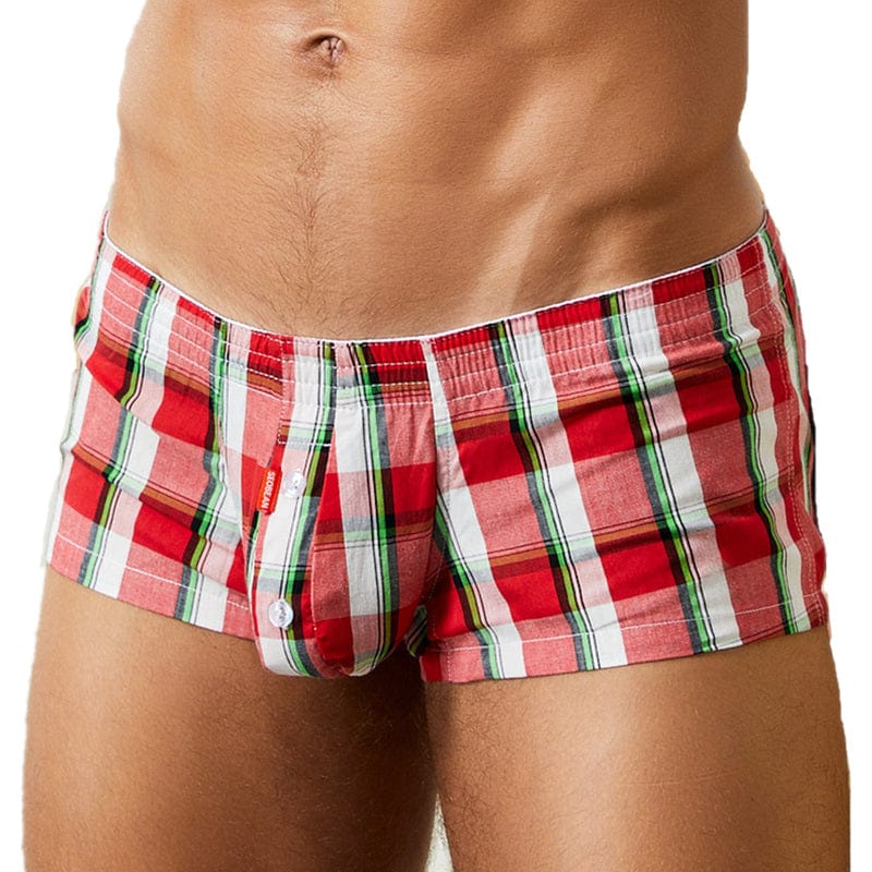 Pouched Plaid Lounge Boxers | dmunderwear detail image 4
