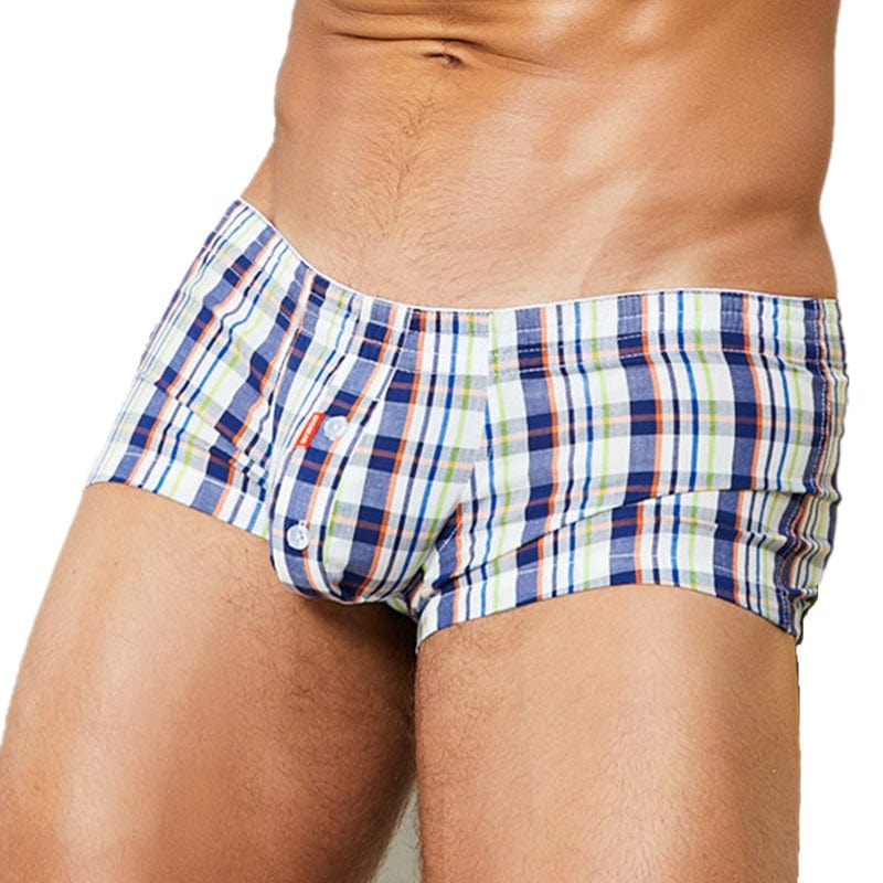 Pouched Plaid Lounge Boxers | dmunderwear detail image 7
