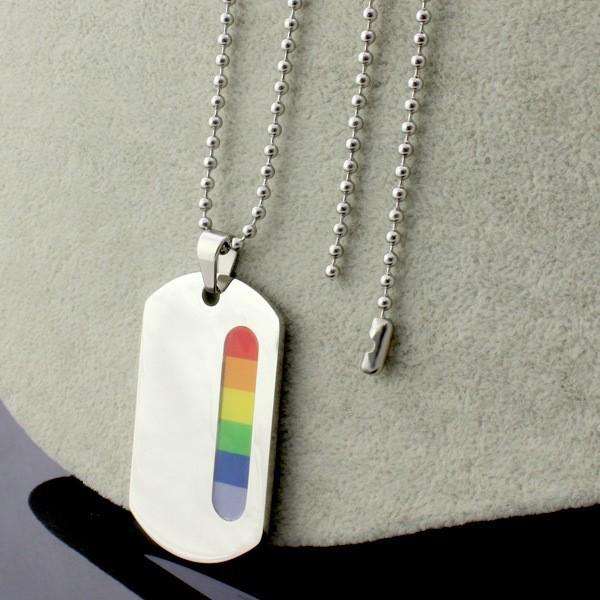 Pride Dog Tags Necklace | dmunderwear detail image 2