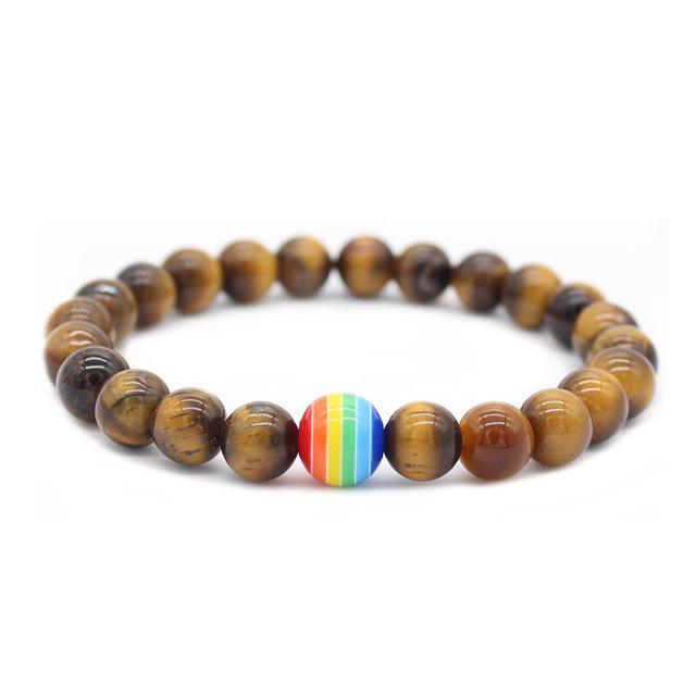 Pride Stone Bead Bracelet | dmunderwear detail image 4
