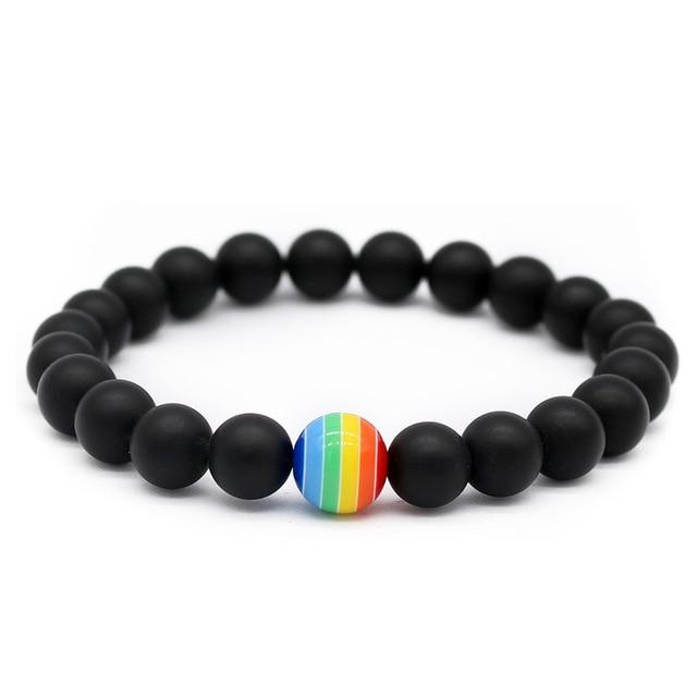 Pride Stone Bead Bracelet | dmunderwear detail image 6