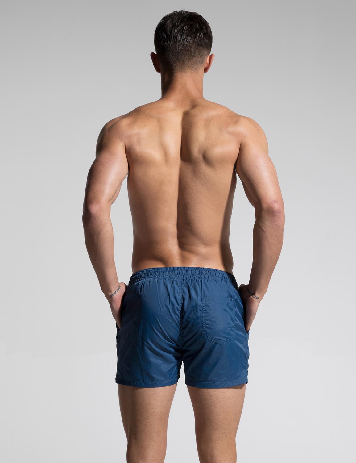 Quick-Dry Sport Swim Beach Surf Badge Shorts S609 | dmunderwear detail image 3