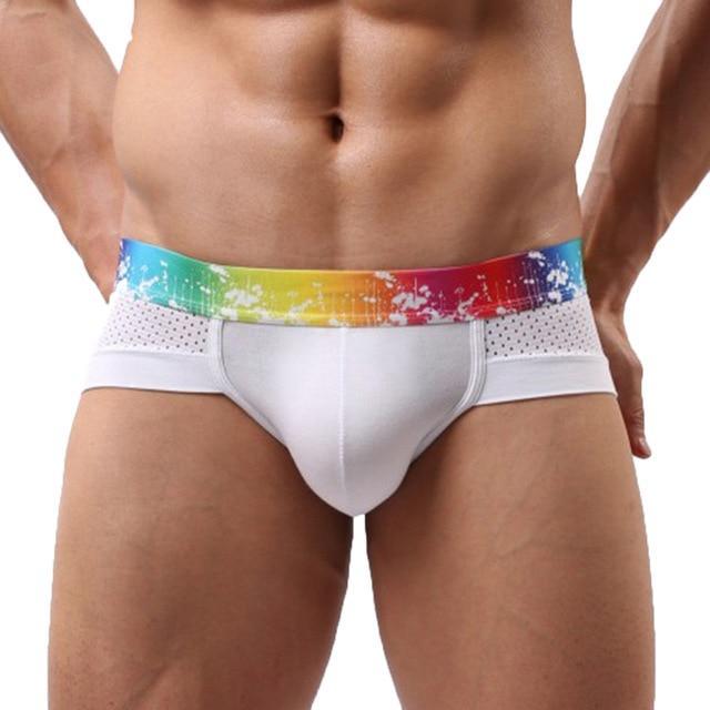 Rainbow Band Mesh Briefs | dmunderwear
