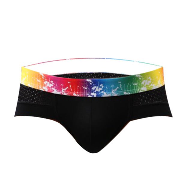 Rainbow Band Mesh Briefs | dmunderwear variant image