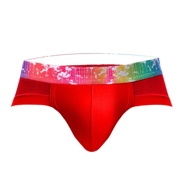 ORVLS Rainbow Band Mesh Briefs | dmunderwear detail image 12
