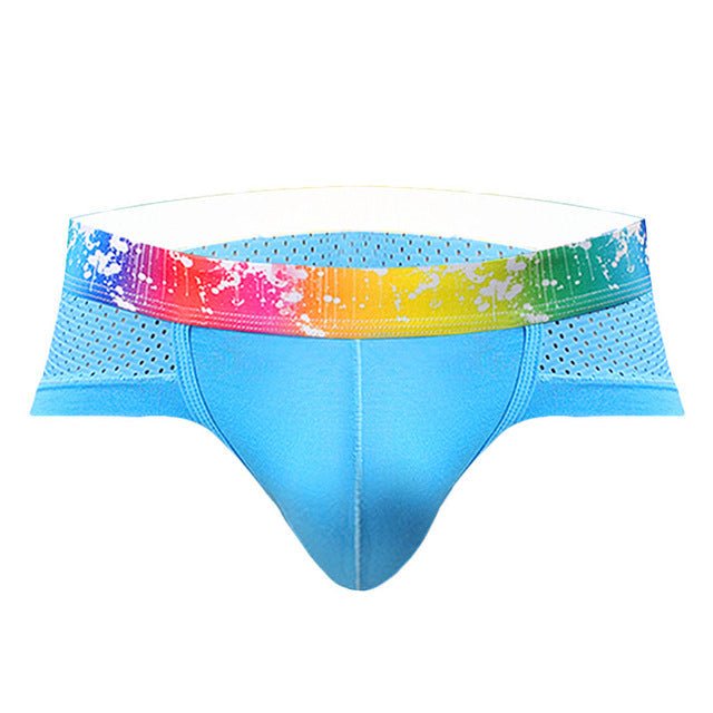 ORVLS Rainbow Band Mesh Briefs | dmunderwear detail image 14