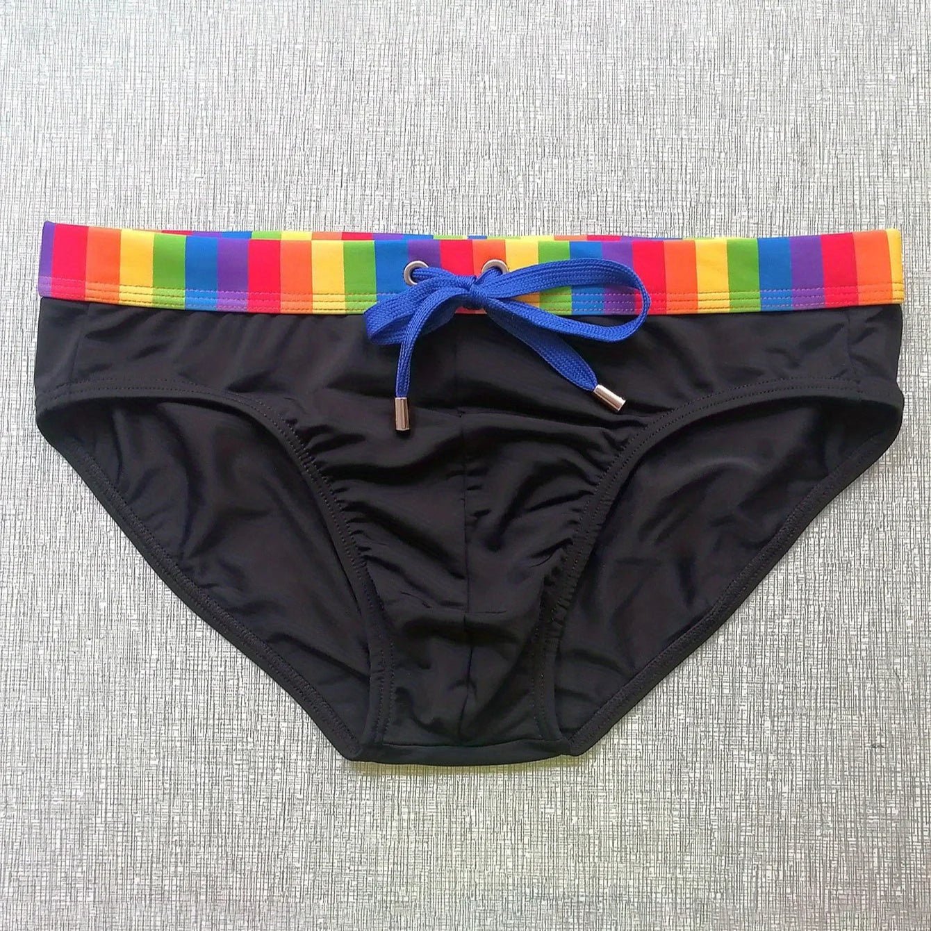 Rainbow Block Swim Briefs | dmunderwear variant image