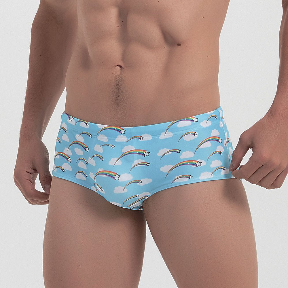 Rainbow Cloud Swim Trunks | dmunderwear