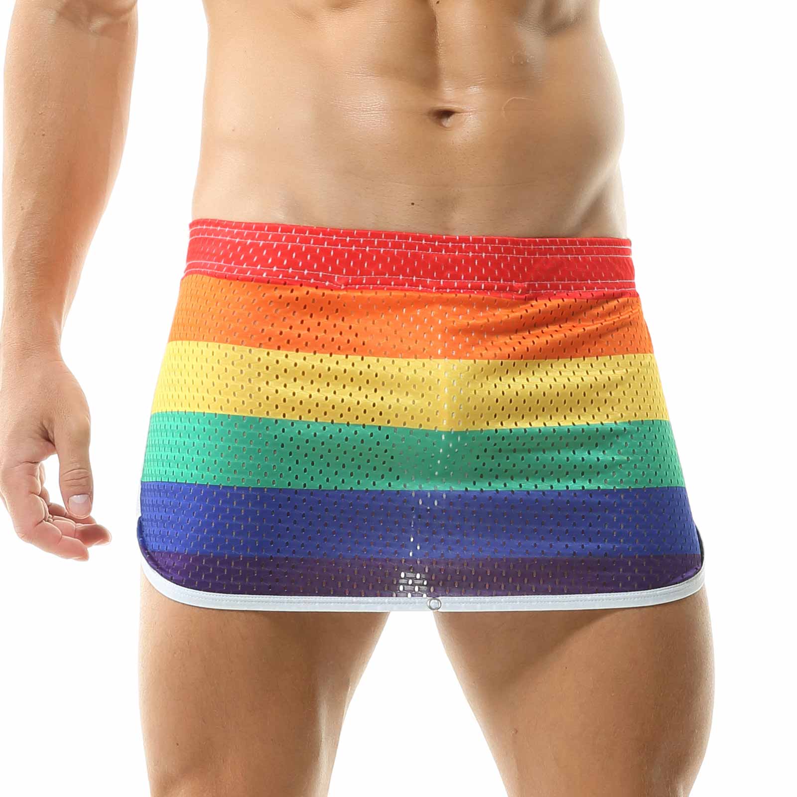 ORVLS Rainbow Convertible Mesh Boxer Briefs | dmunderwear detail image 2