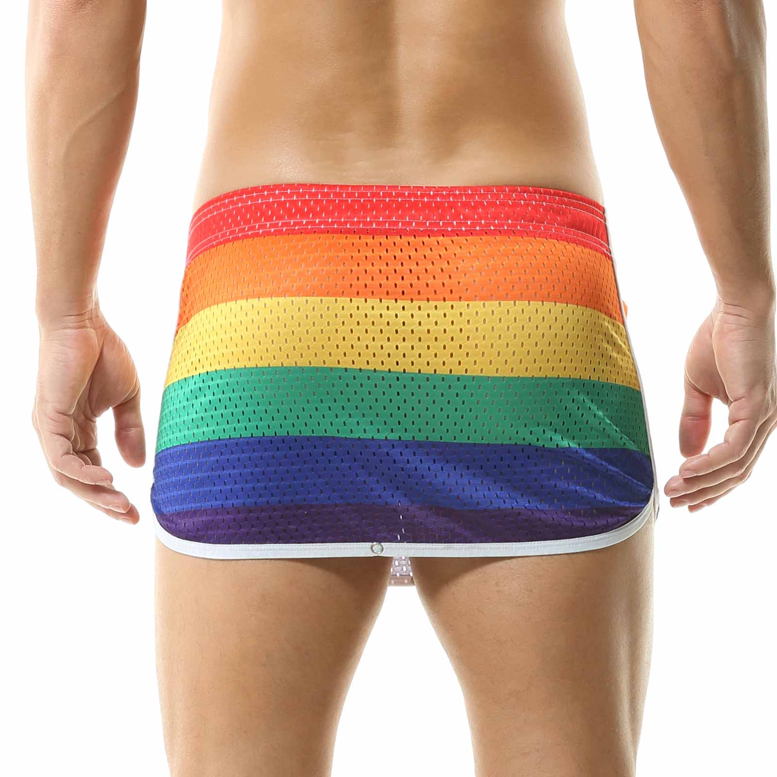 Rainbow Convertible Mesh Boxer Briefs | dmunderwear detail image 4