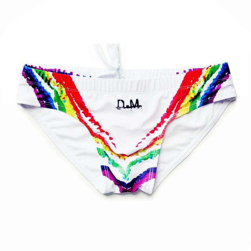 DM Rainbow Grafitti Swim Briefs | dmunderwear