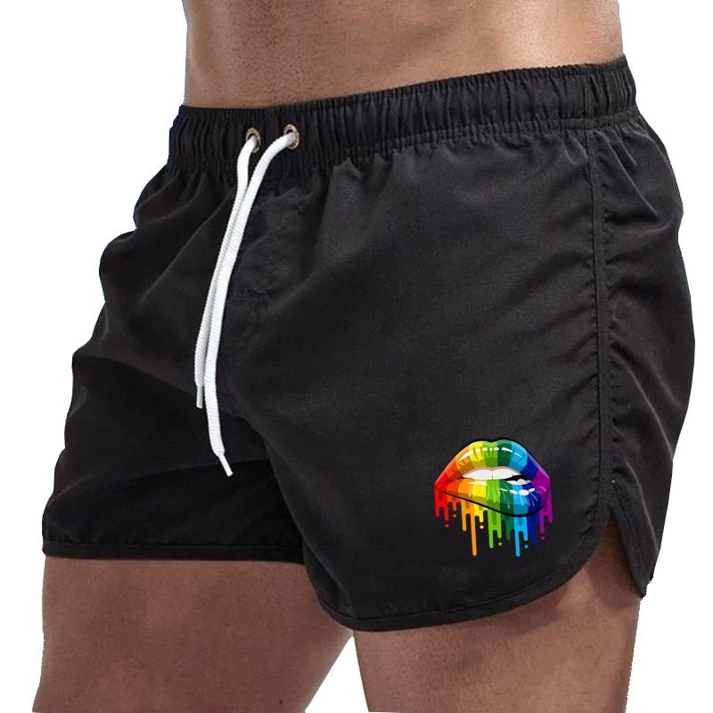 Rainbow Lips Board Shorts | dmunderwear detail image 7