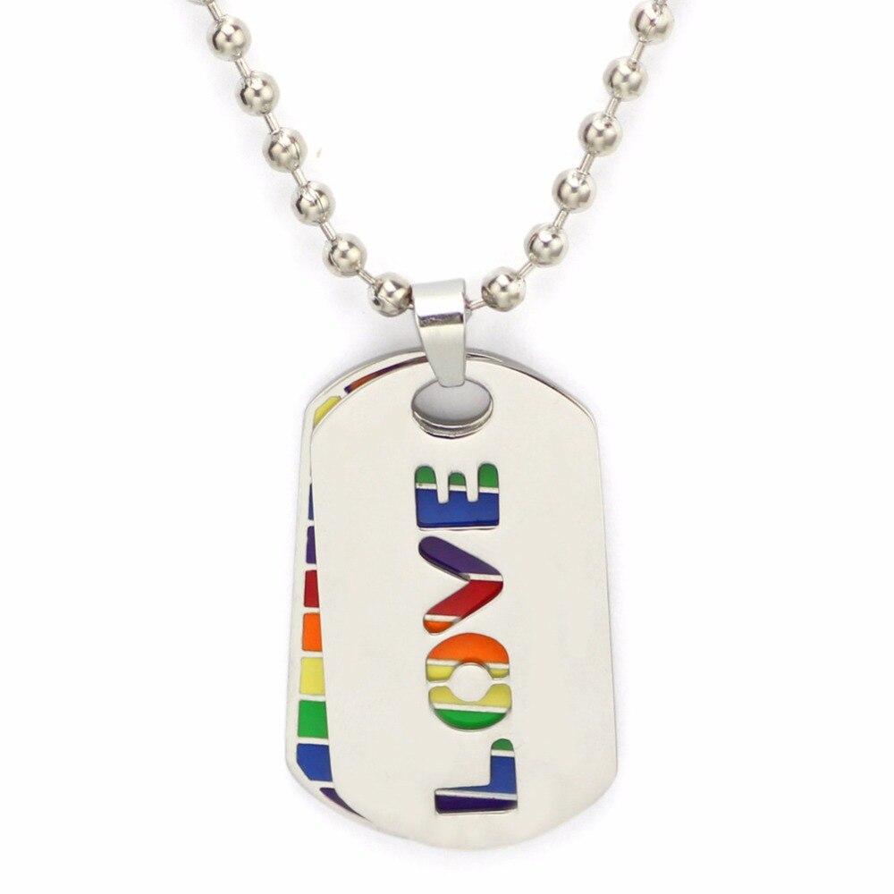 Rainbow Love Dog Tags | dmunderwear detail image 2